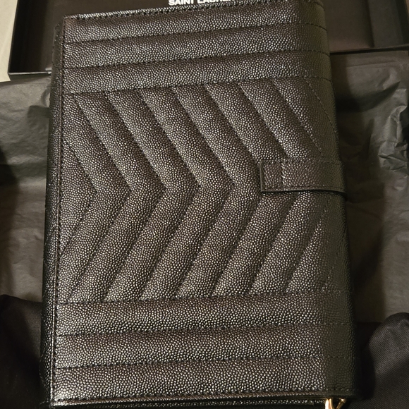 Saint Laurent Black Quilted Leather Clutch - Picture 2 of 16